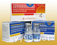 注射用阿莫西林鈉克拉維酸鉀