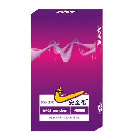 安全帶（避孕套/安全套）震感螺紋10只 