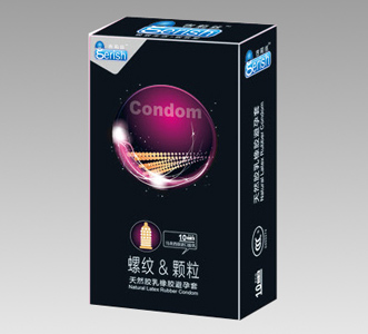 螺紋顆粒天然膠乳橡膠避孕 套