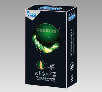 超凡水潤平滑天然膠乳橡膠避孕套