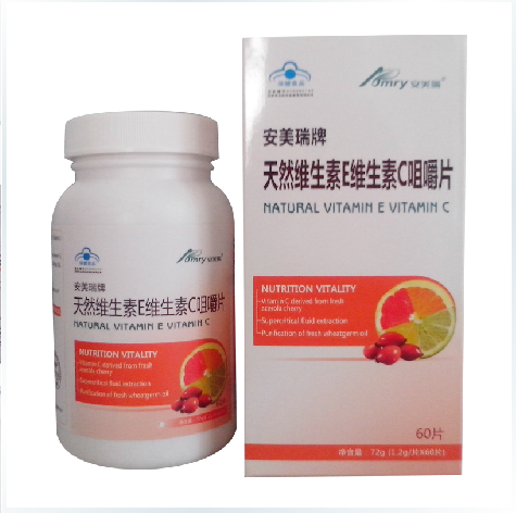 安美瑞牌天然維生素E維生素C咀嚼片
