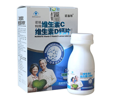 諾瑞特牌維生素C維生素D鈣片 1.0g*100片