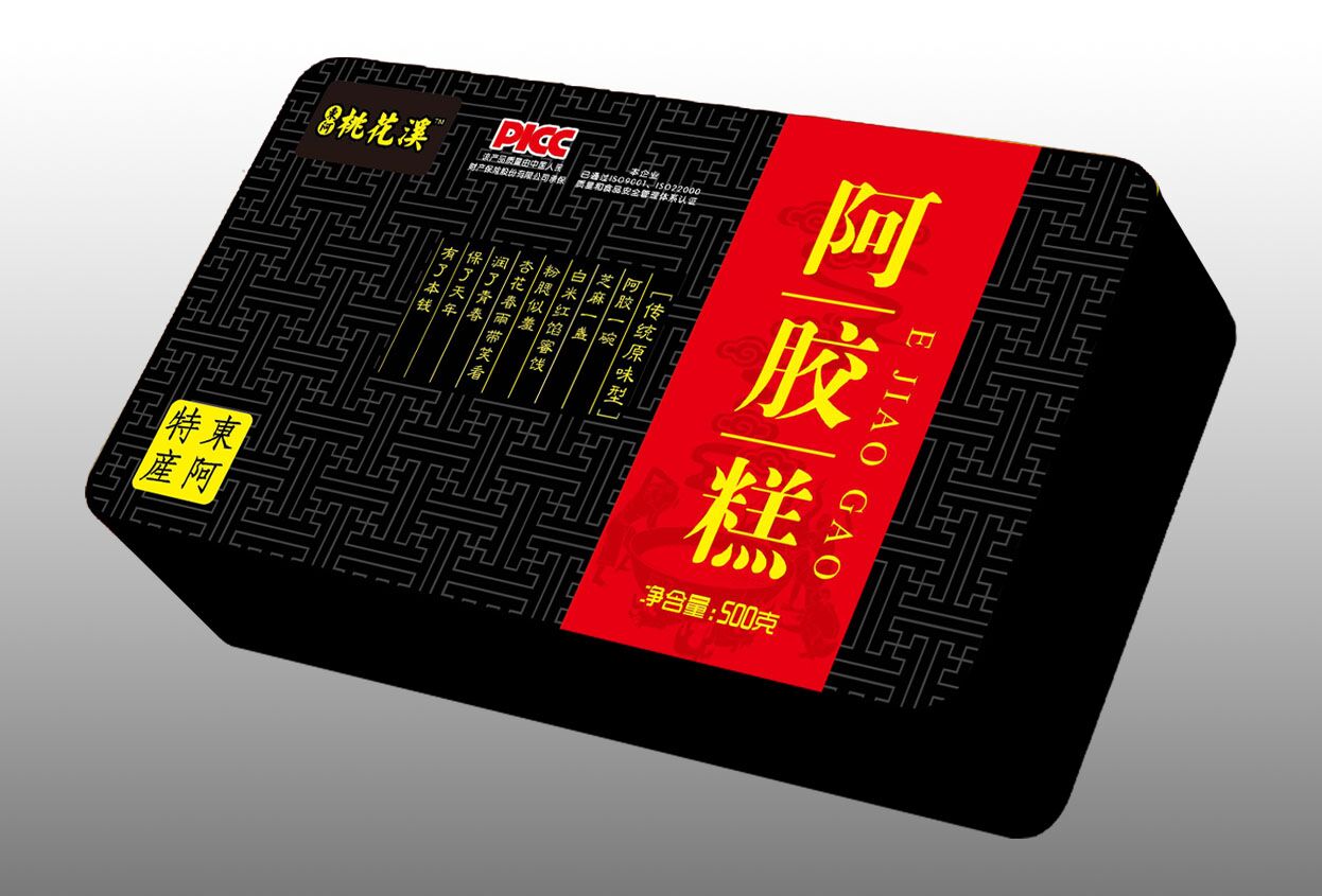 桃花溪阿膠糕鐵盒黑