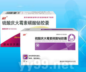 硫酸慶大霉素碳酸鉍膠囊（流通、終端）
